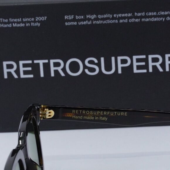 🕶️ New RetroSuperFuture SECOLO 3627 HT6 Sunglasses - Havana Frame, Green Lenses - Picture 7 of 10